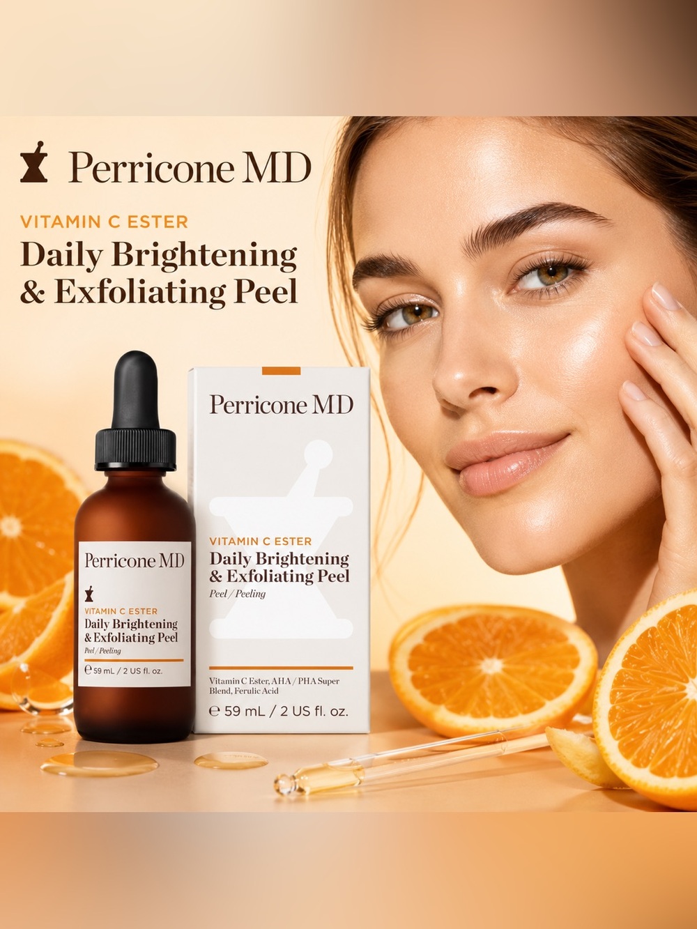Perricone MD • Vitamin C Ester • Daily Brightening & Exfoliating Peel • NEW
